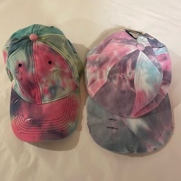 Pair of Tie Dye Caps - Picture 1 of 13